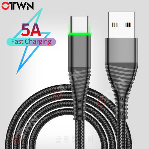 OTTWN Nylon USB C Cable Fast Charger USB Type C Cable for Xiaomi Redmi Note 10 9 Mi 8 For Samsung Galaxy S10 Plus USB-C Cord