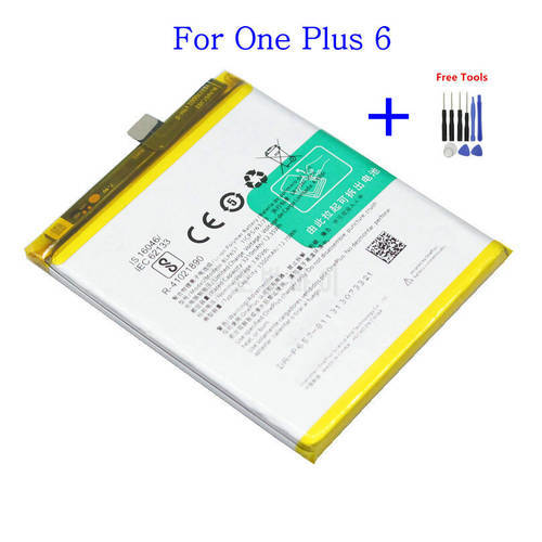 1x 3300mAh / 12.7Wh BLP657 Replacement Battery For OnePlus 6 One Plus 6 Batterie Bateria Batterij + Repair Tools kit