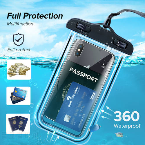 HOCE Universal Waterproof Case IP68 Water Proof Pouch Bag For iPhone 12 11 Pro Max 8 Plus For Samsung Xiaomi OPPO Luminous Cases