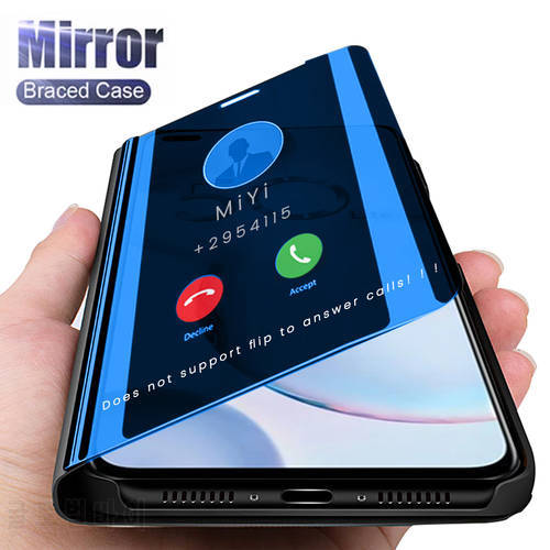 smart mirror flip phone cover for honor50 case onor honer honar xonor honor 50 lite 50lite light 2021 magnetic book stand coque