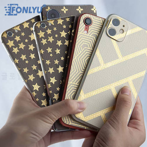 FONLYU Hydrogel Film Back Stickers For iPhone 13 Pro Max 12 Mini 11 Pro Bronzing Pattern Protective For Film Cutting Machine