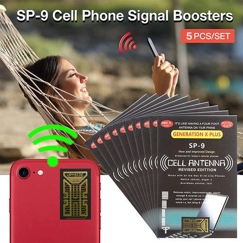 5PCS Portable Cellphone Phone Signal Enhancement Gen Mobile Signal Gain Stickers Antenna Booster Amplifier for All Smart Phones