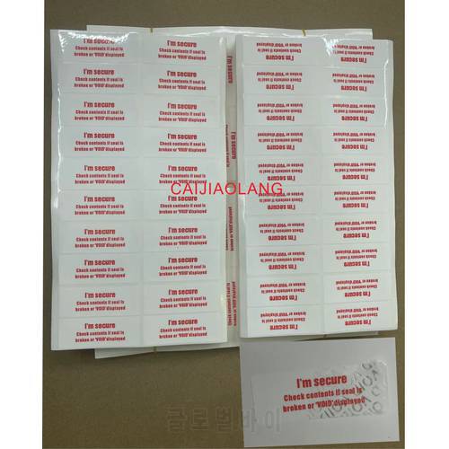 100pcs/17mmX46mm Seal Label Sticker For Phone Package box sealing strip Free Ship