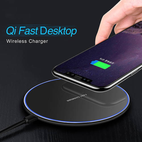 10W Fast Wireless Chargers Indoor office desktop Wireless charging Pads for iPhone 13 12 X Samsung Mobile Phone Wireless Charger