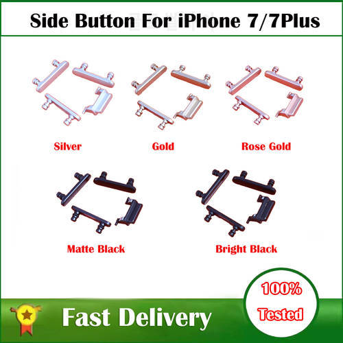 For iPhone 7 7 Plus Part Volume Vibrate Key Switch Power Lock Side Button Set Housing parts Side Button Mute Silent Button Key