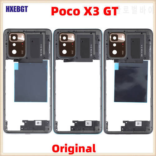 Original Middle Frame For Xiaomi Poco X3 GT With Volume Button Front Housing Middle Bezel Chassis Shell Smartphone Parts