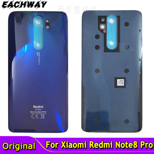 New For Xiaomi Redmi Note8 Pro Battery Cover Back Housing Case Note 8 Pro Battery Back Cover Housing Case With CE Logo