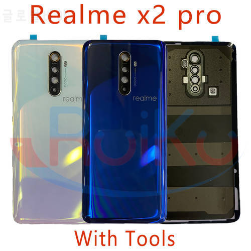 New For realme x2pro Back Battery Cover Housing Door Rear Case with Camera Frame + Adhesive 6.5