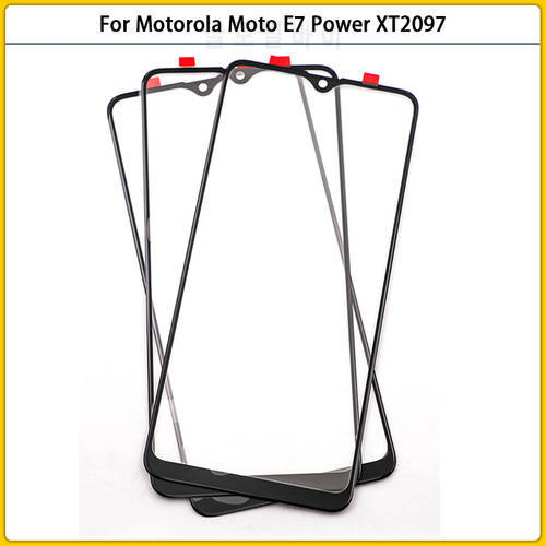 New For Motorola Moto E7 Power XT2097 Touch Screen LCD Front Outer Glass Panel E7 Power Touchscreen Glass Lens Replace