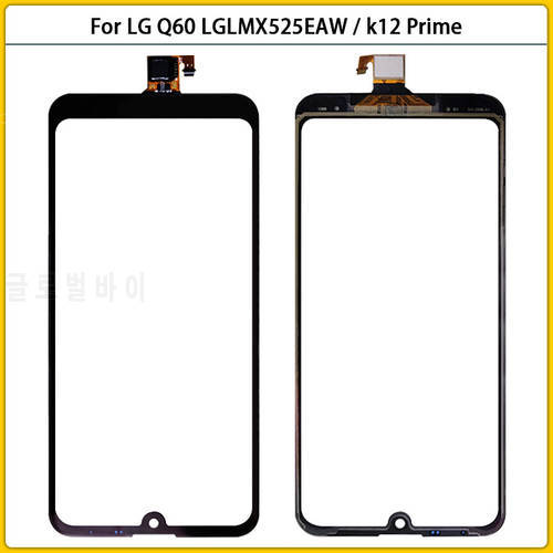 10Pcs For LG K12 Prime LMX525BAW X525 Touch Screen Panel Sensor Digitizer For LG Q60 LCD Front Glass Outer Lens Touch Replace