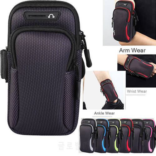 Wrist Arm Band Bag Universal For IPhone 13 Universal 6.5 7.2 Inches Breathable Mesh Waterproof Sports Armband Mobile Phone Case