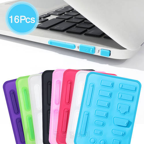 16pcs Colorful Silicone Anti Dust Plug Cover Stopper Laptop Dust Plugs Notebook Dustproof Usb Dustplug Computer Accessories