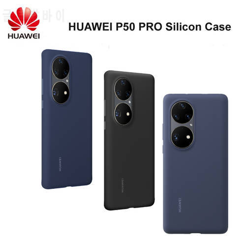 Original Huawei P50 Pro silicone case cover Liquid Silicone Luxury Case with Microfiber Inside Protective Shell for P 50 Pro
