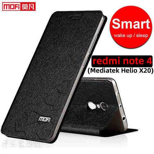 for xiaomi redmi note 4 case redmi note 4 cover mediatek helio x20 mofi silicon leather flip back case luxury redmi note4 prime