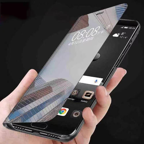 Fashion Clear View Mirror Case For Samsung Galaxy S20 S21 S22 FE S8 S9 Ultra S10 Plus S7 M21 M31 M30s M40s M60s M80s M51 Cover