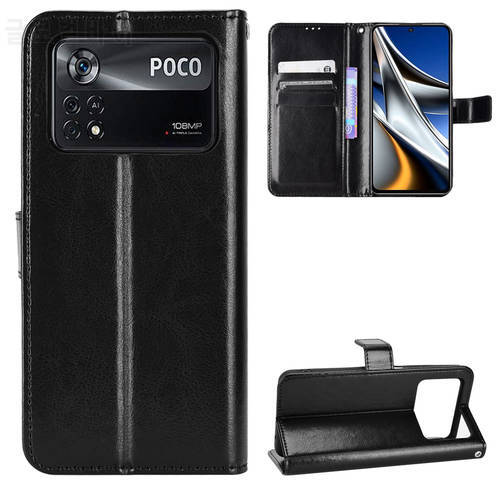 Flip Case For Xiaomi Poco X4 Pro 5G Case Wallet Magnetic Luxury Leather Cover For Xiaomi MI POCO X4 PRO 5G Phone Bags Case
