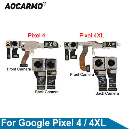 Aocarmo Back Rear Big Front LCD Camera Flex Cable For Google Pixel 4 / 4XL xl Replacement Parts