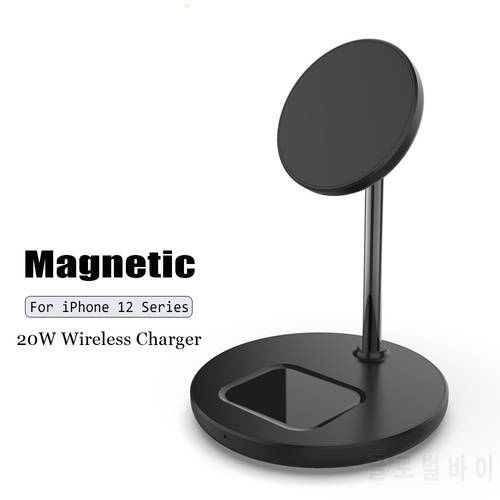 2 in 1 Magnetic Wireless Charger Stand For iPhone 13 12 Pro Max Mini 20W Qi Fast Charging Station Dock Induction Chargers