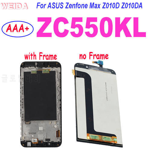 AAA+ For ASUS Zenfone Max ZC550KL Z010D Z010DA LCD Display Touch Screen Digitizer Assembly with Frame for Asus ZC550KL LCD Tools
