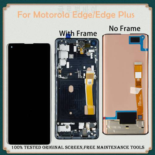 Original For Motorola Moto Edge Plus LCD XT2061-3 Touch Screen Digitizer For Moto Edge Display XT2063-3 touch panel + Framed