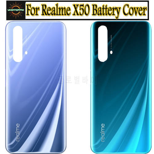 Battery Back Cover for OPPO Realme x50 Battery Cover Rear Housing Door Glass Case Replacement For Realme x50 5g battery cover