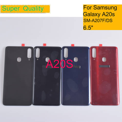 10Pcs/Lot For Samsung Galaxy A20S A207 Housing Back Cover Case Rear Battery Door Chassis Housing With Camera Lens Replacement