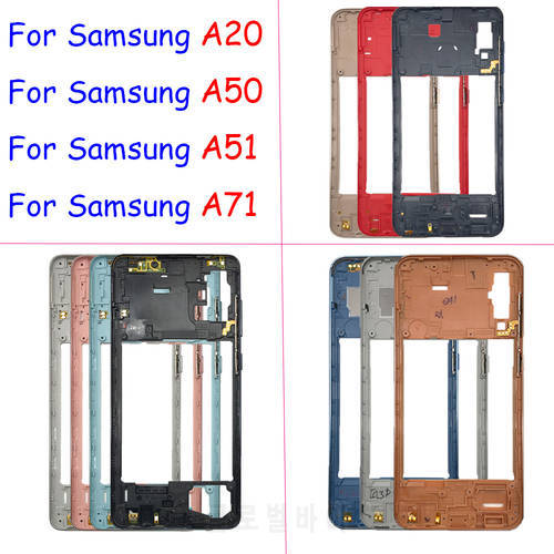 For Samsung Galaxy A51 A71 A20 A50 Housing Middle Frame Bezel Middle Plate Cover With Side Key