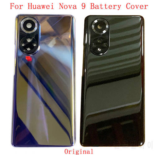 Original Battery Cover Rear Door Back Case Housing For Huawei Nova 9 Back Cover with Camera Lens Logo Repair Parts