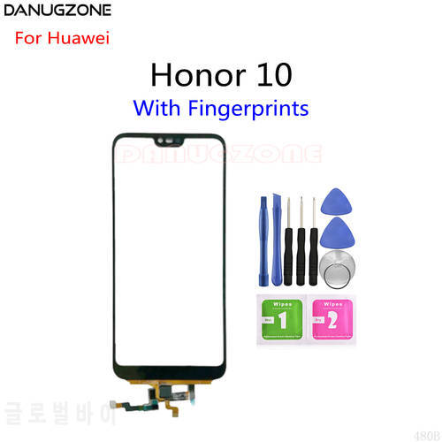 With Fingerprints Touch Screen For Huawei Honor 10 COL-AL00/TL10 Touchscreen LCD Display Glass Digitizer