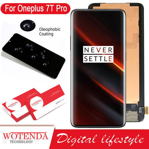 100% Original 6.55&39&39 Amoled LCD with frame for Oneplus 7T Pro Display Touch Screen Digitizer One Plus 7T Pro Repair Parts