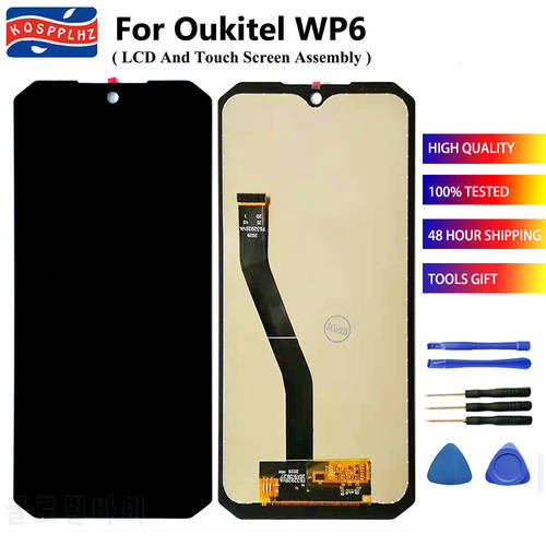 100% Guarantee Work For OUKITEL WP6 LCD And Touch Front Display Screen Replacement For Oukitel WP6 Mobile Phone LCD Glass Panel