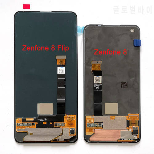 Original AMOLED For Asus Zenfone8 ZS590KS I006D LCD Display Screen Touch Panel Digitizer For Zenfone 8 Flip ZS672KS LCD
