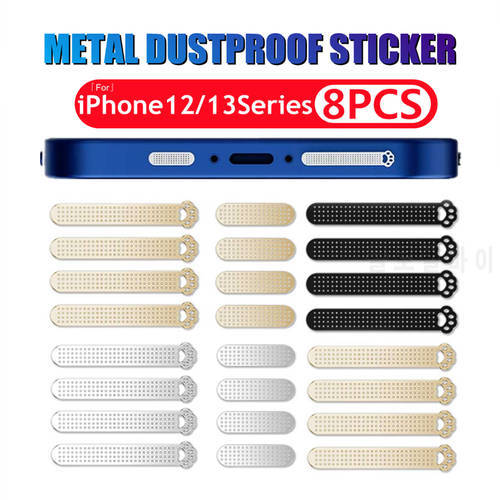 Phone Speaker Earpiece DustProof Metal Sticker For iPhone 13pro 12 12Pro Max 12Mini 13 Mini Apple Dust Proof Stickers Universal