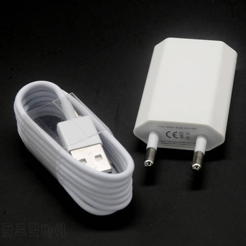 USB Fast Charging Cable EU Plug USB Charger for iPhone 6 6S 7 8 Plus X XR XS 11 12 13 Pro Max Phone Wall Charger Data Cable
