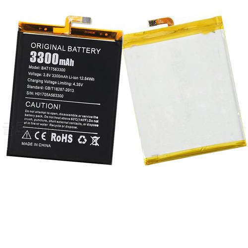 High quality Replacement Battery Authentic 3300mAh BAT17563300 for doogee shoot 1 5.5 inch Mobile Phone
