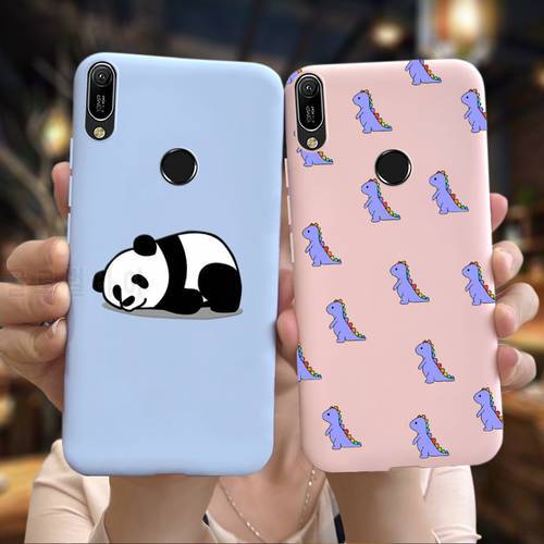 Cute Panda Case For Huawei Y6S Y6 Prime Pro 2019 Phone Cover Dinosaur Shockproof Bumper Soft Coque For Huawei Y6 Y 6 2019 Fundas