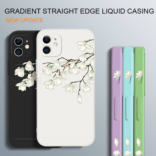 Magnolia Flower Case For Samsung Galaxy M51 M30S M62 F62 M11 M12 M21 M31 Cute Creative Silicone Rubber Shockproof Cover