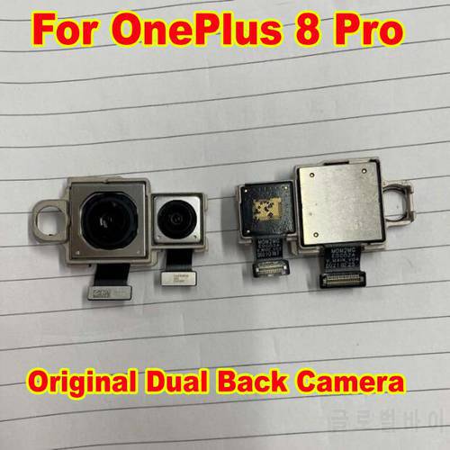 Original Tested Working Dual Rear Back Camera For OnePlus 8 Pro Big Main Camera Module Phone flex cable Replacement