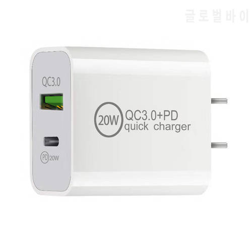 20W GaN Charger Quick Charge 4.0 3.0 Type C PD USB Charger with QC 4.0 3.0 Fast Charger for iPhone 13 12 Xiaomi Laptop