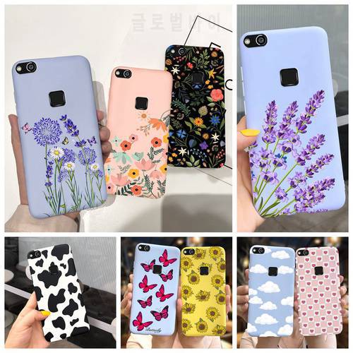 Lavender Flower Phone Case For Huawei P10 Lite Case Cute Cow Butterfly TPU Coque For Huawei P10Lite P 10 Lite WAS-LX1 Soft Cover
