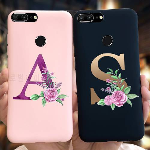 For Huawei Honor 9 Lite Case Silicone Matte Soft TPU Case For Funda Honor 9 Lite Phone Case LLD-AL10 Luxury Letters Flower Cover