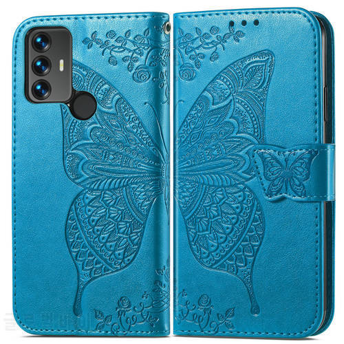 For TCL 30SE 20L Flip Case Butterfly Wallet Skin TCL 30 SE 40 R 30 Plus 306 Leather Book Shell 20E 20B 20Y 20 E 20R Phone Cover