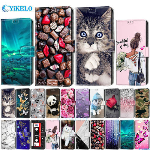 Ultra Thin Painted Leather Flip Phone Case For Xiaomi POCO X3 NFC Pro M3 Wallet Card Slot Holster Stand Book Cover