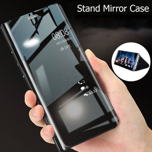Luxury Smart Mirror Flip Case For Xiaomi Redmi Note 9S 9 9A 8 Pro 8A 8T 10X K30 For Mi 10 Lite Leather Stand Cover