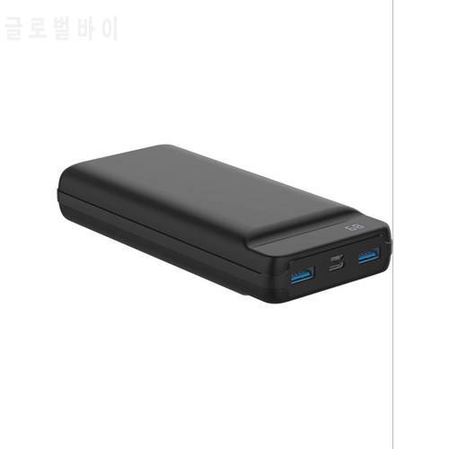 Celly 20000 Mah 18W Fast Charge Portable Powerbank - Black Charges Faster with Quick Charge 3.0 Technology. Number of USB Outp