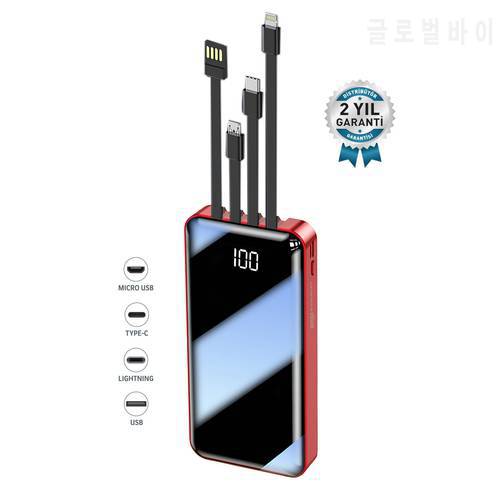 20.000 Mah Prime Display Digital Internal Multi-Cable Powerbank, Red Quality Product Fast And Free Shipping