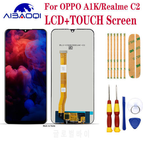Original For OPPO A1K CPH1923 LCD Display Screen Touch Digitizer Assembly For 6.1 inch OPPO Realme C2 RMX1941 With Frame