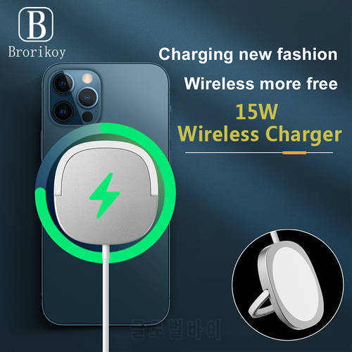 15W Magnetic Fast Wireless Charger For iPhone 12 X Pro Max Mini Fast Charge Samsung USB C PD Adapter Original Magnet Charger Pad