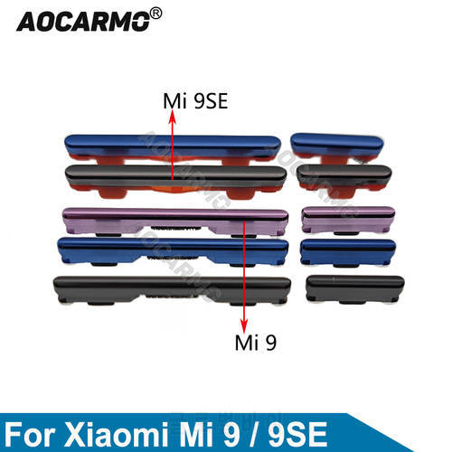Aocarmo Side Button Key Volume For Xiaomi Mi 9 SE mi9 Power ON/OFF Volume Up/Down Replacement Repair Parts