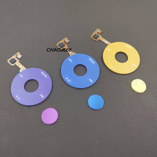 Blue Purple Yellow Colorful Clickwheel Center Button for iPod 6th 7th Classic 80GB 120GB 160GB